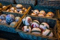 Christmas decorations at the Vienna Christmas market. Royalty Free Stock Photo