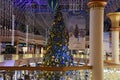 Christmas decorations at the Wafi Mall in Dubai, UAE