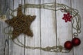 Christmas decorations ,wooden background Royalty Free Stock Photo