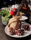 Christmas decorative decorations type very colorful centerpiece