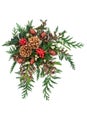 Christmas Decorative Display with Holly and Winter Flora