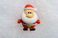 Christmas decorative doll of santa claus on top of snow Royalty Free Stock Photo