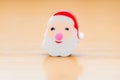 Christmas decorative doll of santa claus on wood Royalty Free Stock Photo
