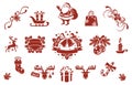 Christmas decorative elements set Royalty Free Stock Photo