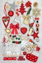 Christmas Decorative Symbols Royalty Free Stock Photo