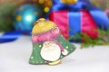 Christmas decorative Christmas tree toy bell for new a year background Royalty Free Stock Photo