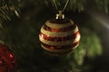 Christmas decs on the tree Royalty Free Stock Photo