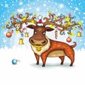 Christmas Deer Royalty Free Stock Photo