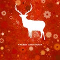 Christmas deer cintage card. EPS 8 Royalty Free Stock Photo
