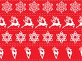 Christmas deer pattern. Royalty Free Stock Photo