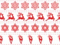 Christmas deer pattern. Royalty Free Stock Photo