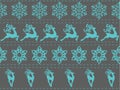 Christmas deer pattern. Royalty Free Stock Photo