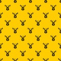 Christmas deer pattern vector Royalty Free Stock Photo