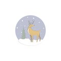 Christmas, deer, reindeer icon. Element of Christmas for mobile concept and web apps. Colored Christmas, deer, reindeer illustrati