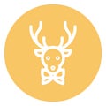 Christmas, deer, rudolf Isolated Vector icon which can easily modify or edit