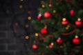 Christmas defocused background with tree