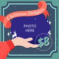 Christmas delights social media promotion poster