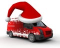 Christmas delivery van