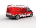 Christmas delivery van Royalty Free Stock Photo