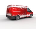 Christmas delivery van