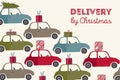 christmas delivery vector Illustration