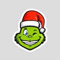 Grinch Christmas emoji emoticon Winking Face