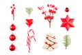 Christmas design elements. Composition of Xmas tree Royalty Free Stock Photo