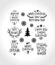 Christmas design elements, vector set. Royalty Free Stock Photo