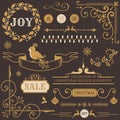 Christmas design elements. Vector set. Royalty Free Stock Photo