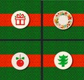 Christmas design. Holiday borders set. Christmas symbol collection.