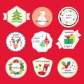 Christmas sticker Cartoon element design cute Xmas gift