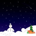 Christmas design with snowman