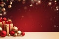 Christmas desktop wallpaper pictures In the style of green and light crimson. The atmosphere is cheerful and fun