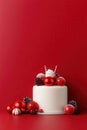 Christmas dessert flat design front view Christmas theme 3D render Complementary Color Scheme