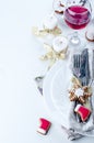 Christmas dinner decoration with gingerbread cookies Royalty Free Stock Photo