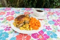 Christmas dinner with gravy boat. Royalty Free Stock Photo