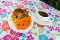 Christmas dinner with gravy boat. Royalty Free Stock Photo