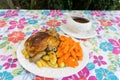 Christmas dinner with gravy boat. Royalty Free Stock Photo