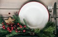 Christmas dinner plate