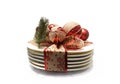 Christmas dinner table decoration Royalty Free Stock Photo