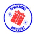 Christmas discount rubber stamp print, gift box