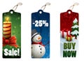 Christmas discount tags Royalty Free Stock Photo