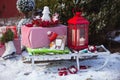 Christmas dishes, cutlery and decor in red and white