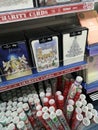 Christmas display of cards and paper