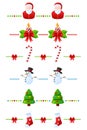 Christmas Dividers Set [1] Royalty Free Stock Photo