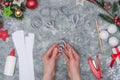 Christmas diy craft, making three-dimensional paper decor for decorating a room. Step-by-step instructions. Step 33- we get the