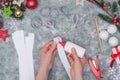Christmas diy craft, making three-dimensional paper decor for decorating a room. Step-by-step instructions. Step 29- start making