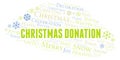 Christmas Donation word cloud Royalty Free Stock Photo