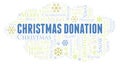 Christmas Donation word cloud Royalty Free Stock Photo
