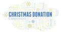 Christmas Donation word cloud Royalty Free Stock Photo